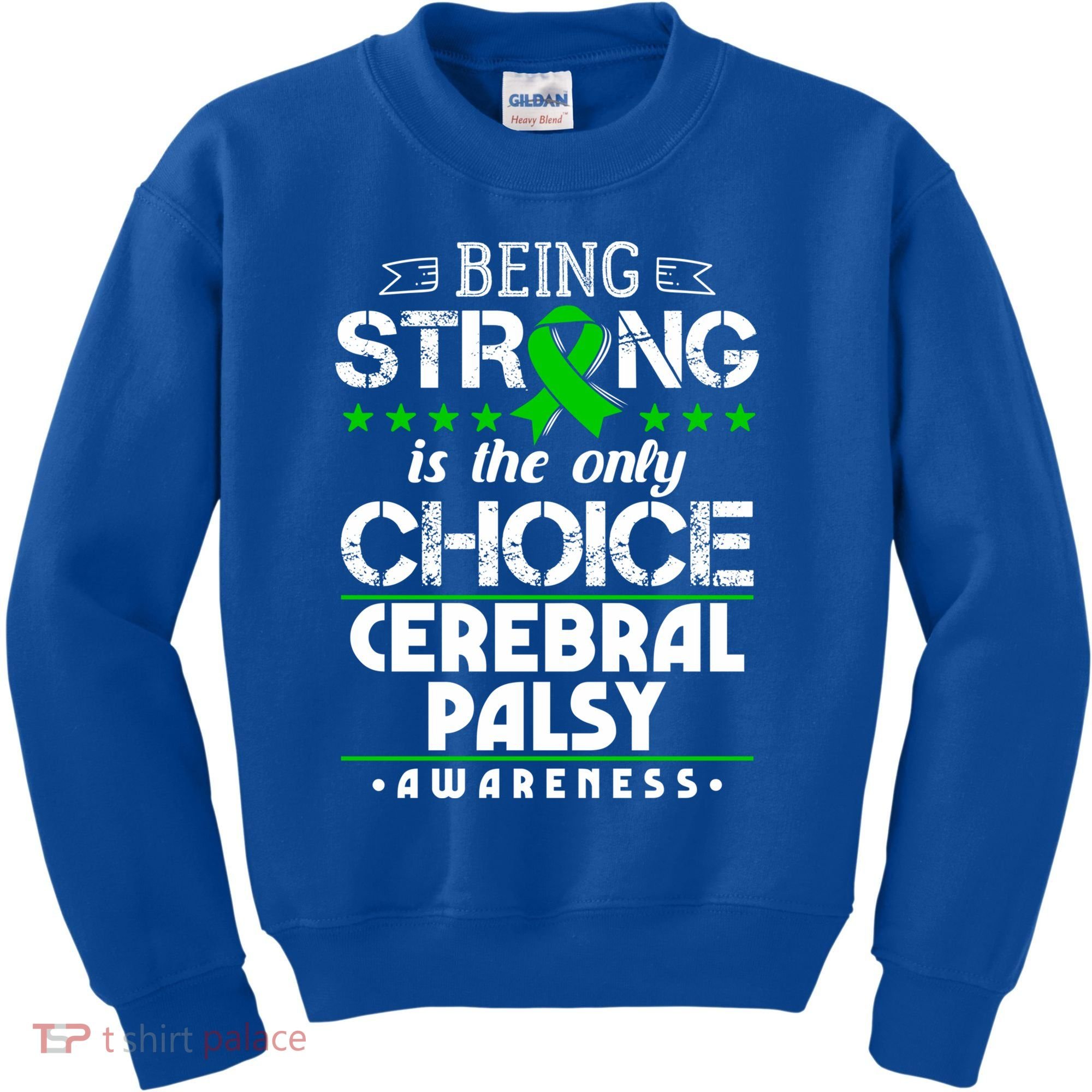 Green Ribbon Cool Gift Cerebral Palsy Awareness Cool Gift Kids Sweatshirt