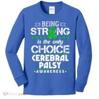 Green Ribbon Cool Gift Cerebral Palsy Awareness Cool Gift Kids Long Sleeve Shirt thumb 0