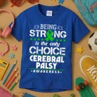 Green Ribbon Cool Gift Cerebral Palsy Awareness Cool Gift Kids T-Shirt thumb 3