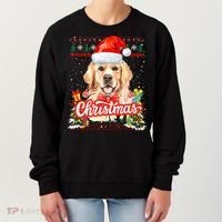 Golden Retriever Christmas Jumper Costume Idea Gift Women's Sweatshirt thumb 0