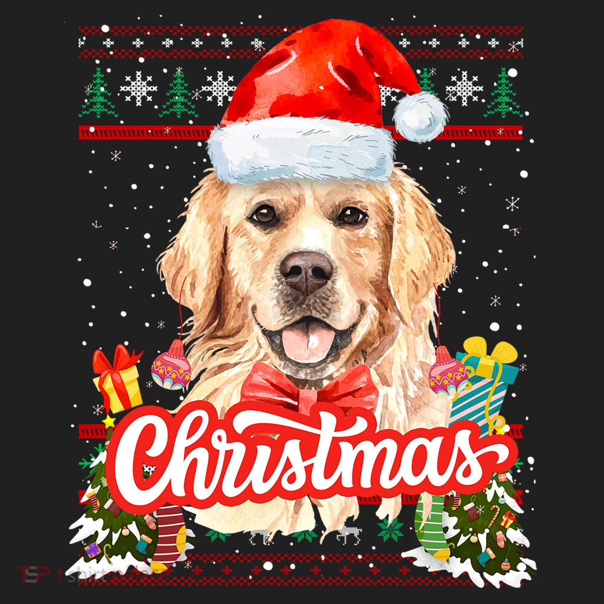 Golden Retriever Christmas Jumper Costume Idea Gift Beanie