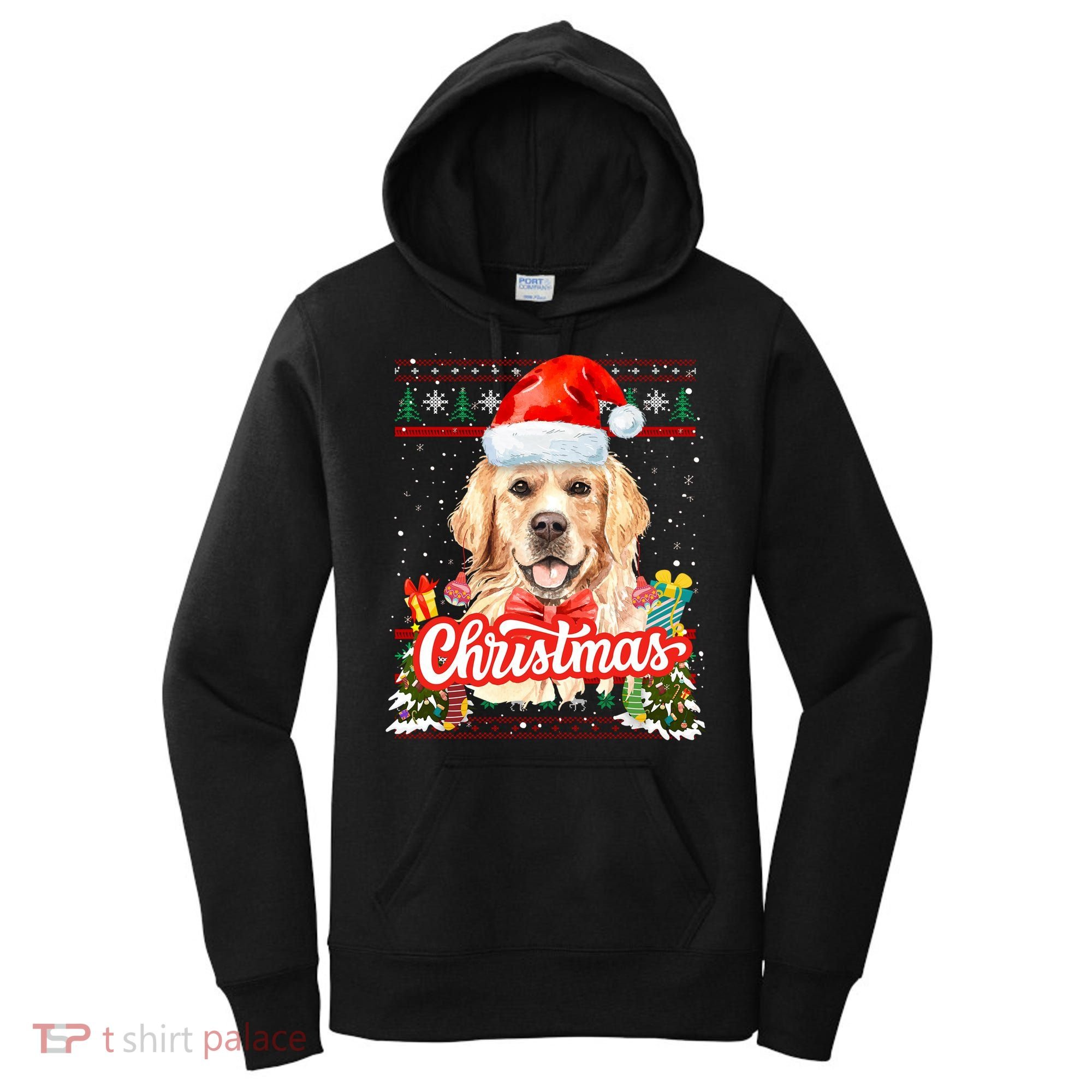 Golden Retriever Christmas Jumper Costume Idea Gift Women's Hoodie