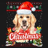 Golden Retriever Christmas Jumper Costume Idea Gift Women's Hoodie thumb 2