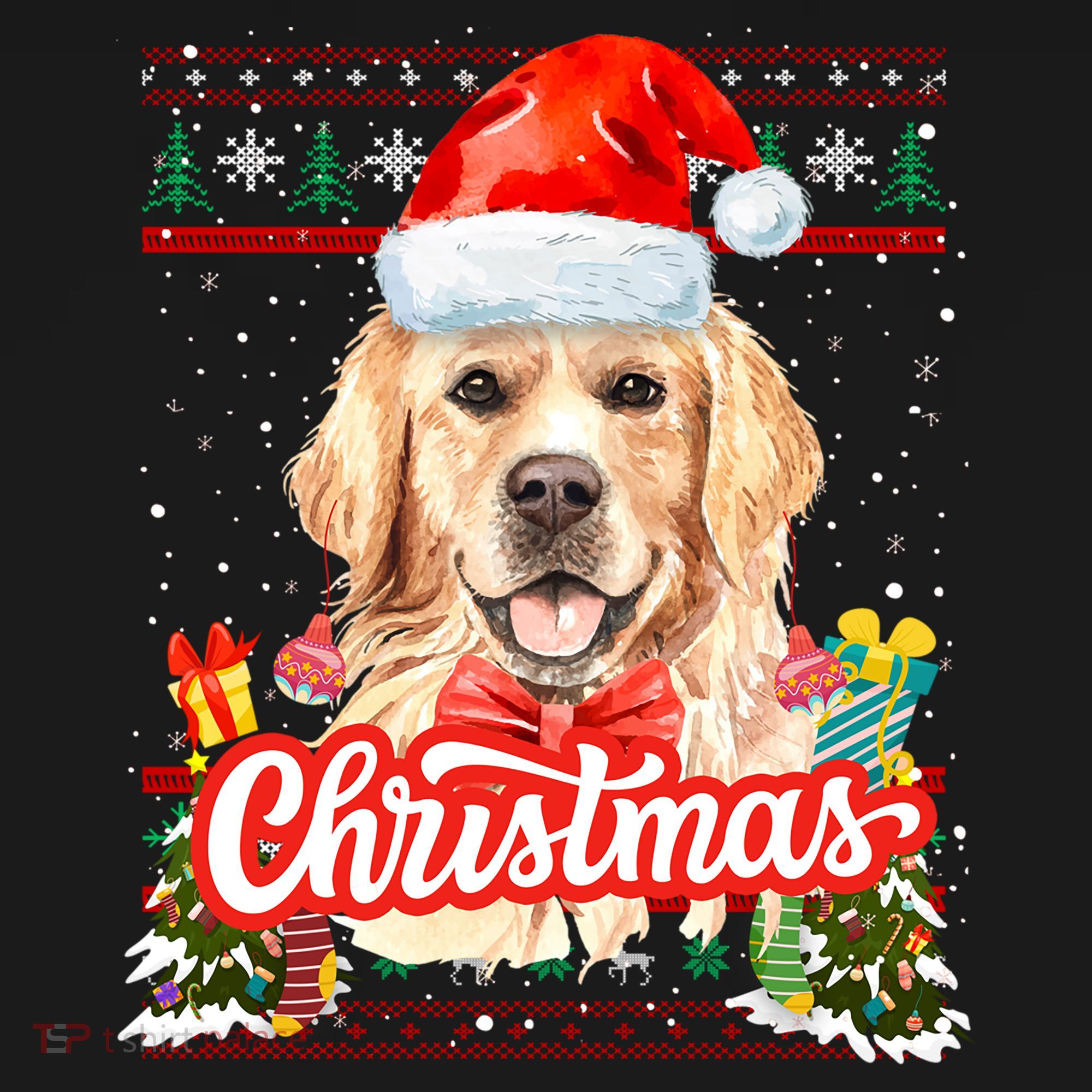 Golden Retriever Christmas Jumper Costume Idea Gift Women's Hoodie
