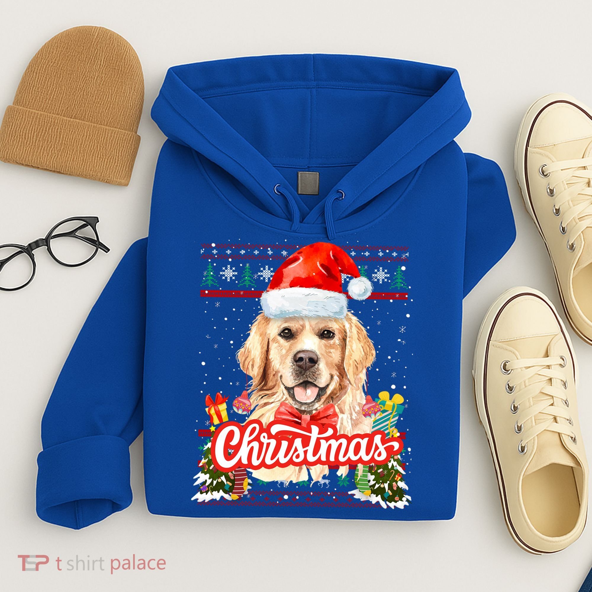 Golden Retriever Christmas Jumper Costume Idea Gift Hoodie