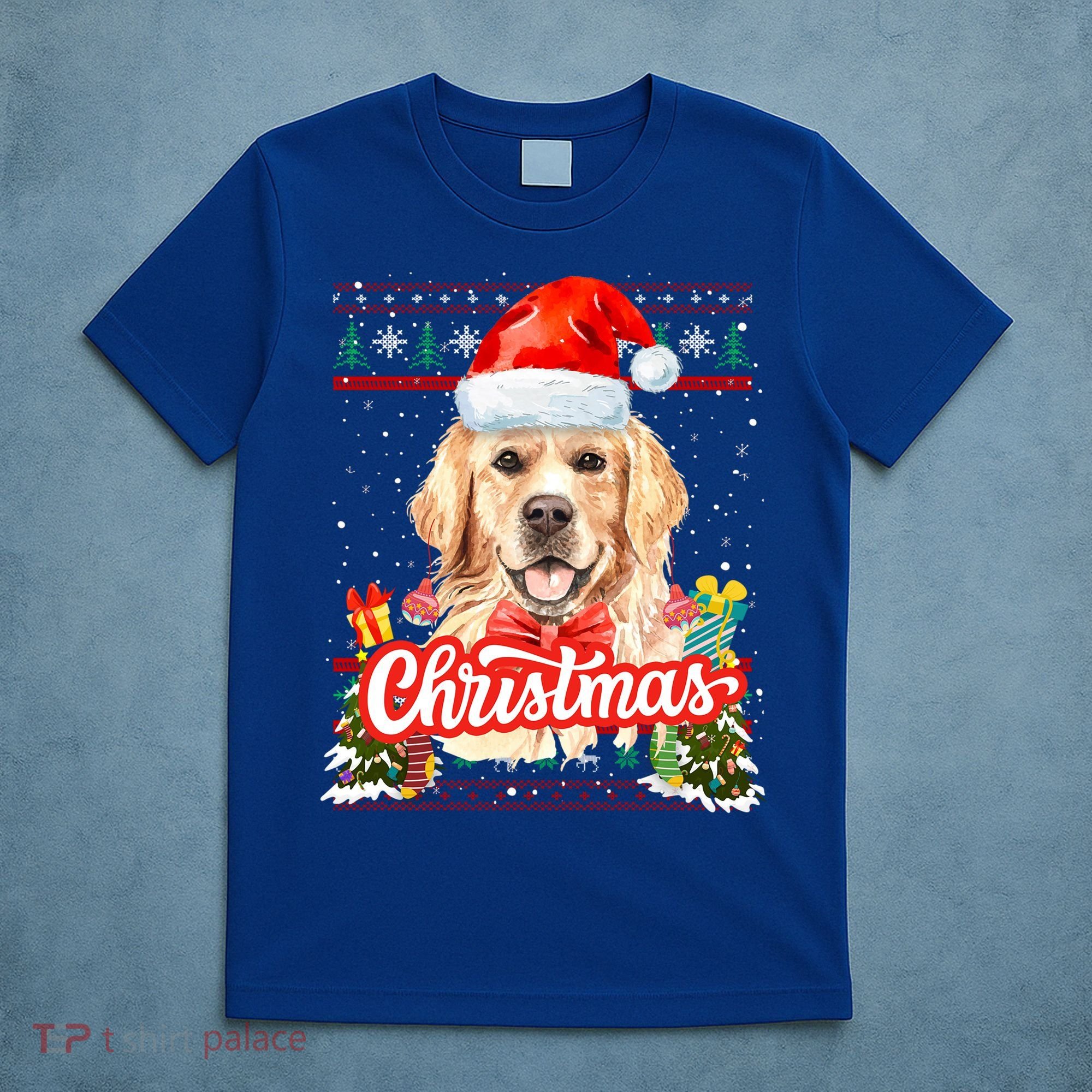 Golden Retriever Christmas Jumper Costume Idea Gift T-Shirt
