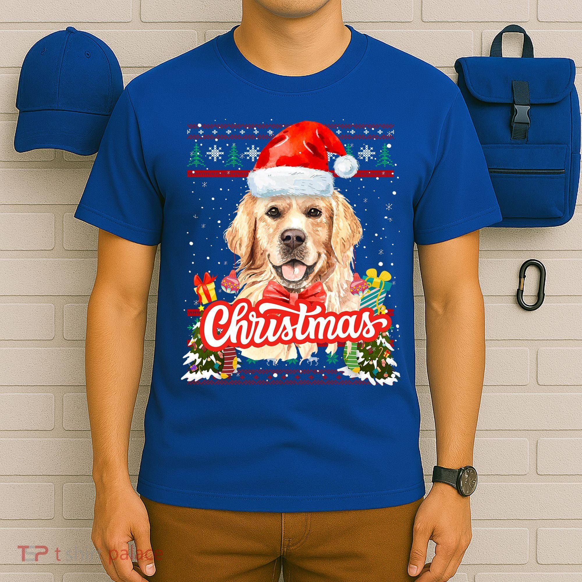 Golden Retriever Christmas Jumper Costume Idea Gift T-Shirt