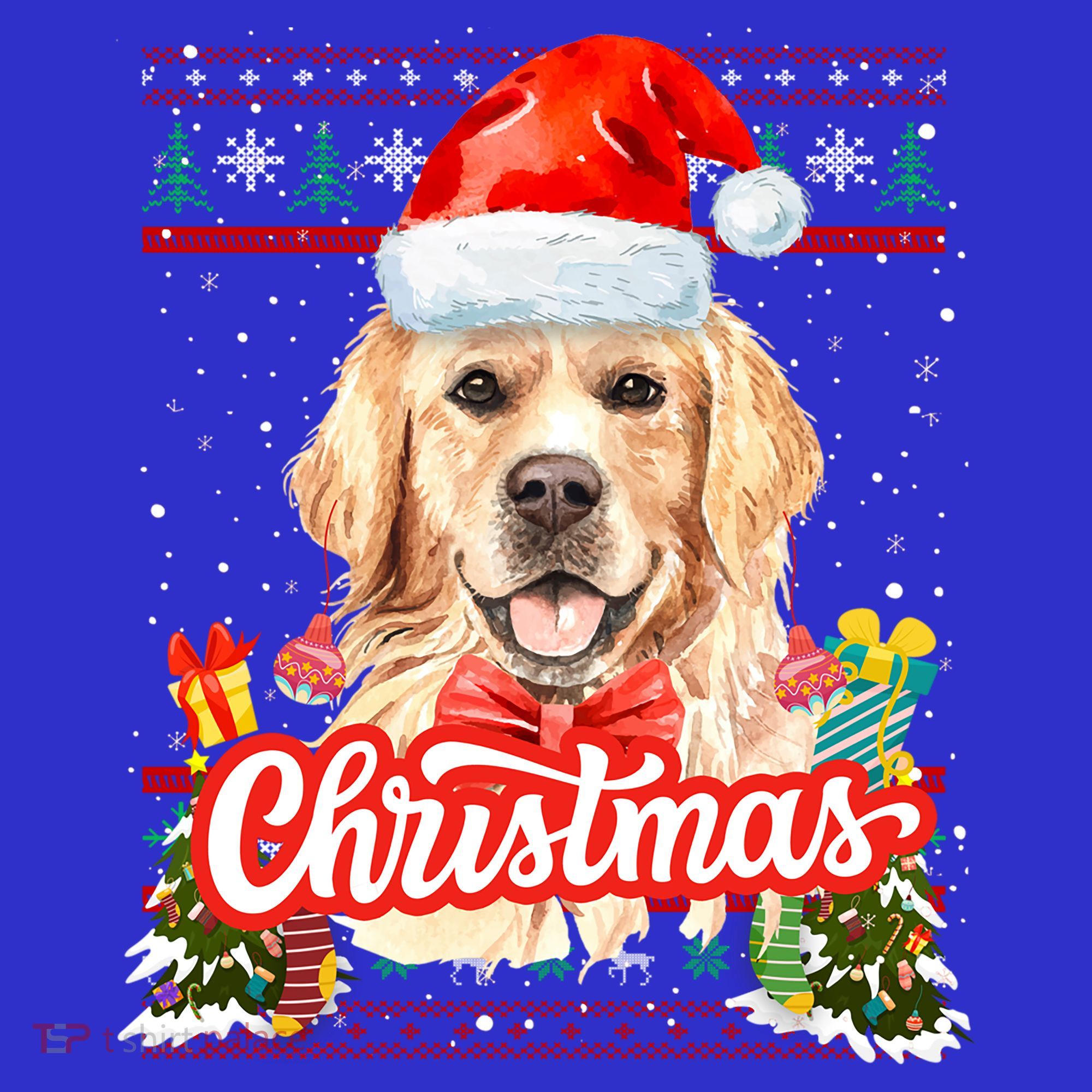 Golden Retriever Christmas Jumper Costume Idea Gift T-Shirt
