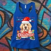 Golden Retriever Christmas Jumper Costume Idea Gift Women's Tank Top thumb 3