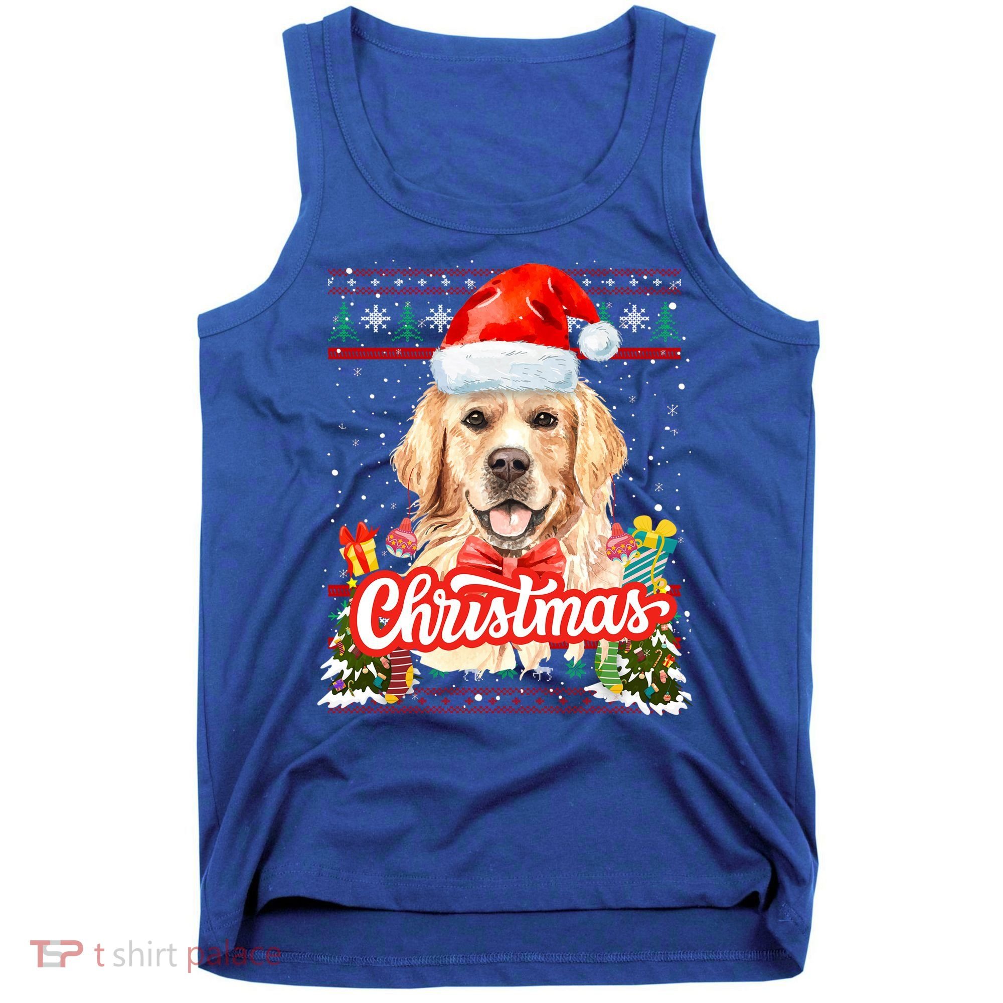 Golden Retriever Christmas Jumper Costume Idea Gift Tank Top