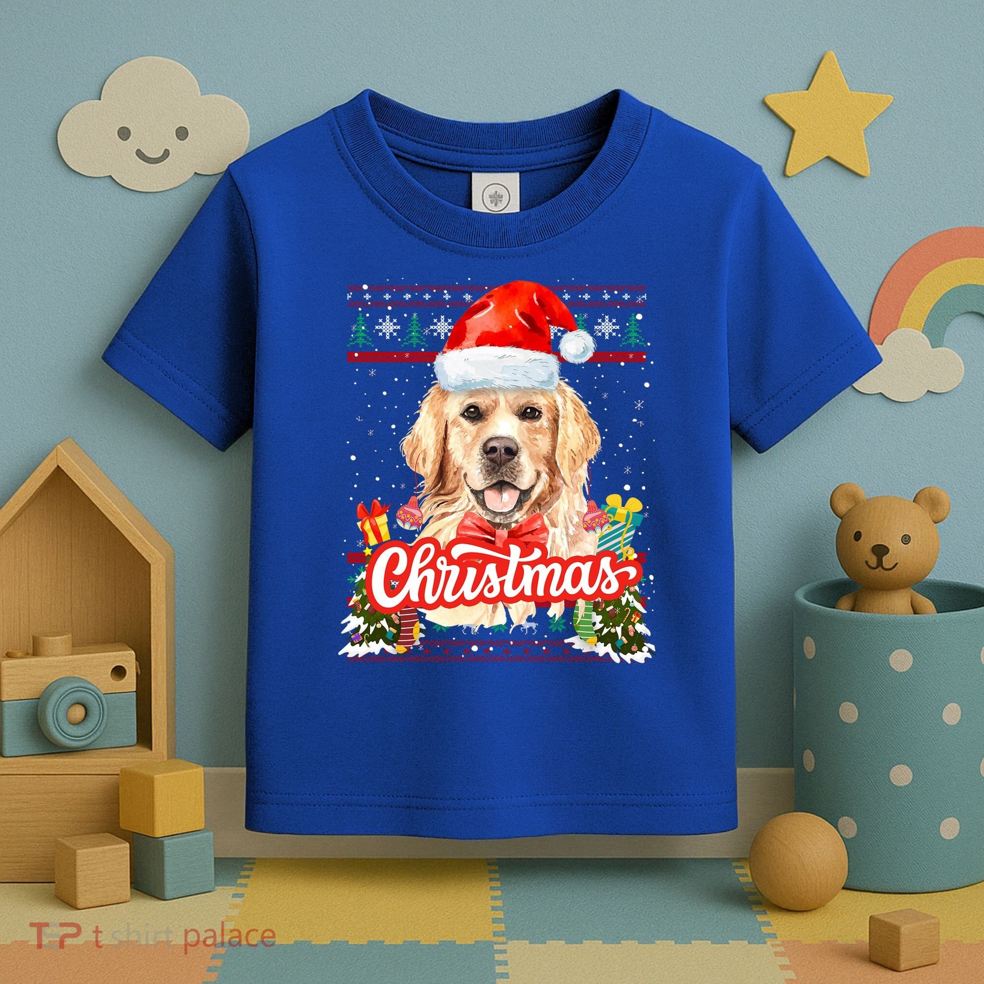 Golden Retriever Christmas Jumper Costume Idea Gift Toddler T-Shirt