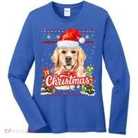 Golden Retriever Christmas Jumper Costume Idea Gift Women's Long Sleeve Shirt thumb 0
