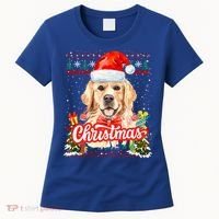 Golden Retriever Christmas Jumper Costume Idea Gift Women's T-Shirt thumb 0
