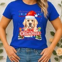 Golden Retriever Christmas Jumper Costume Idea Gift Women's T-Shirt thumb 2