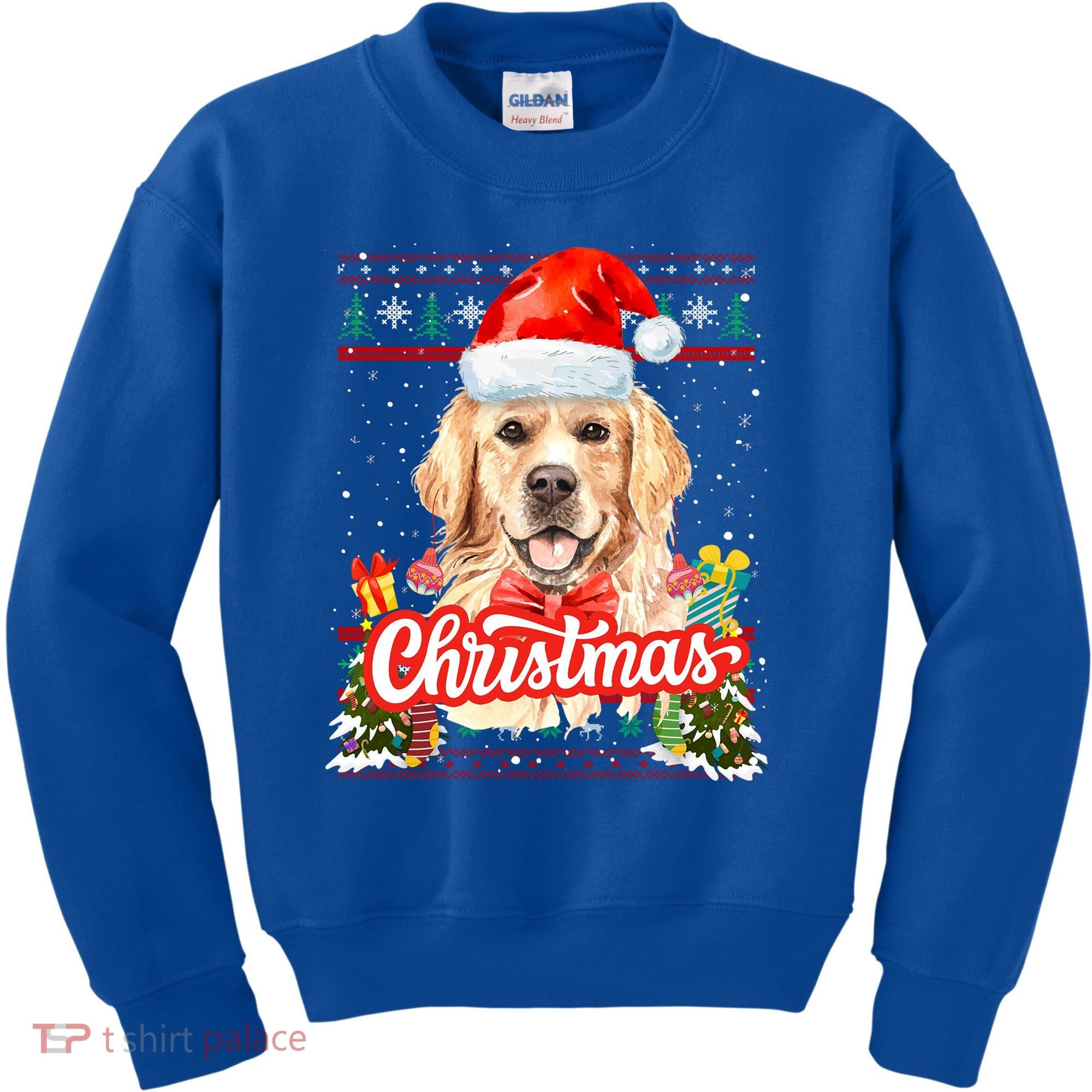 Golden Retriever Christmas Jumper Costume Idea Gift Kids Sweatshirt