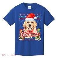 Golden Retriever Christmas Jumper Costume Idea Gift Kids T-Shirt thumb 0