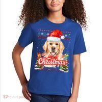 Golden Retriever Christmas Jumper Costume Idea Gift Kids T-Shirt thumb 2