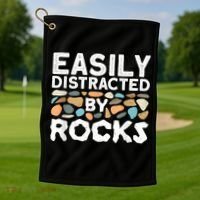 Geology , Rock Collector , Geologist Stone Golf Towel thumb 1
