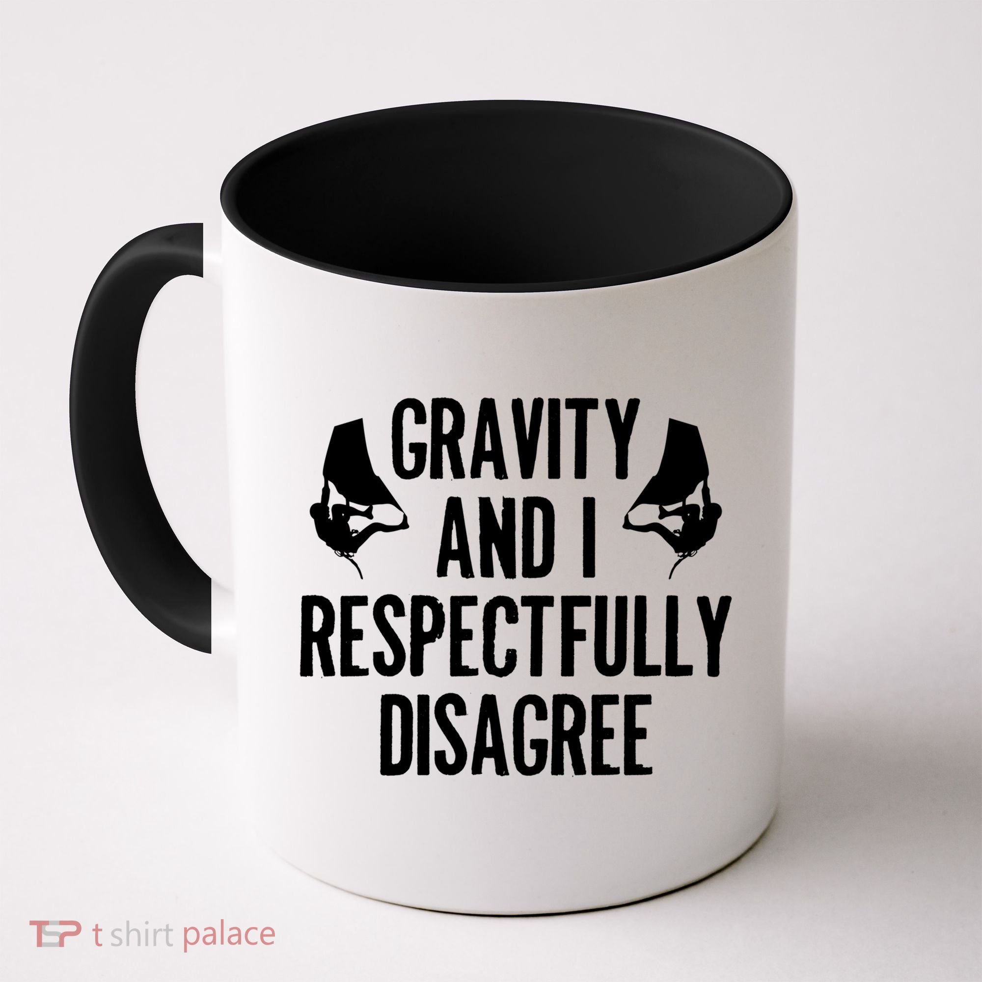 Gravity Rock Climbing Bouldering Climber Climb Mountain Funny Gift Coffee Mug