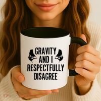 Gravity Rock Climbing Bouldering Climber Climb Mountain Funny Gift Coffee Mug thumb 3