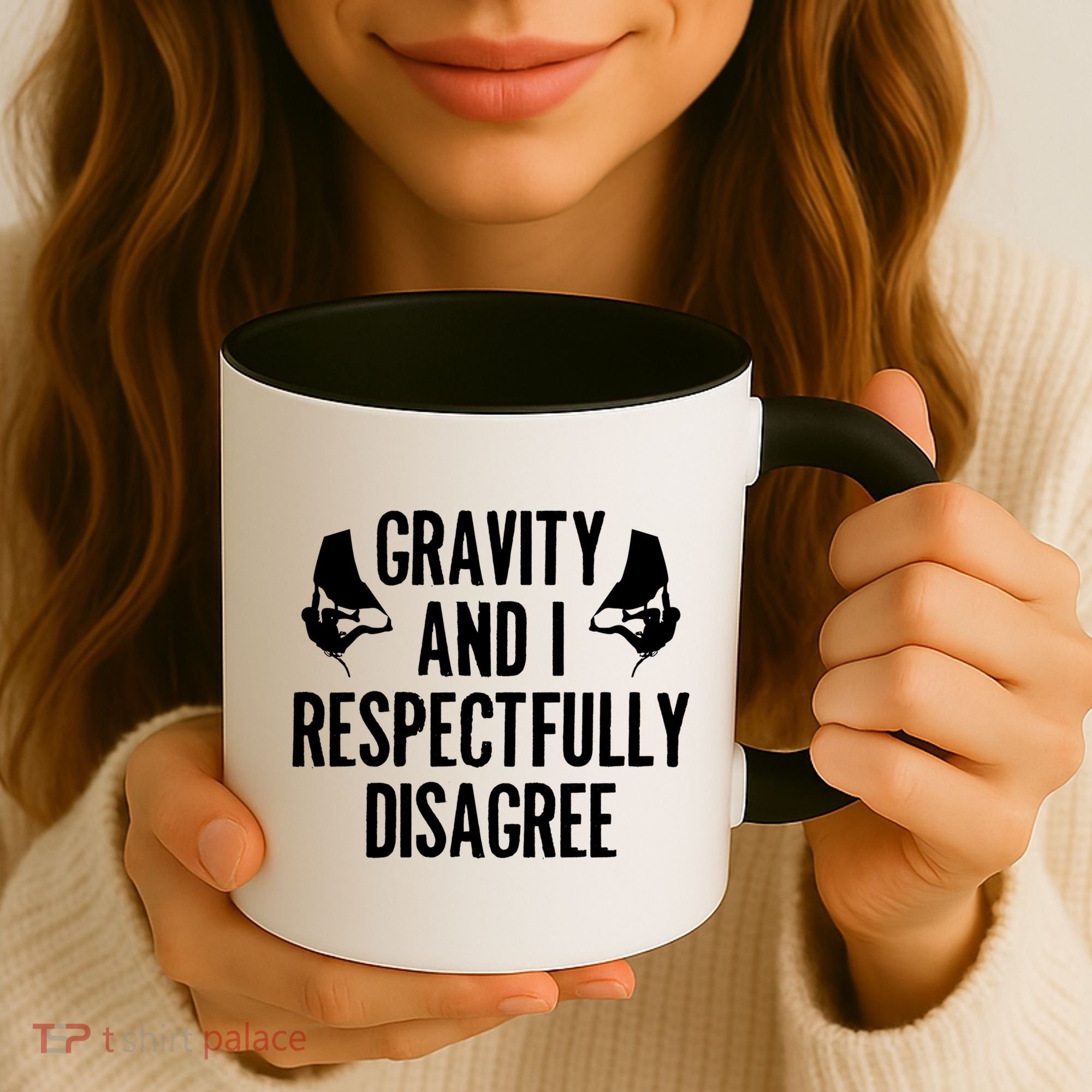 Gravity Rock Climbing Bouldering Climber Climb Mountain Funny Gift Coffee Mug