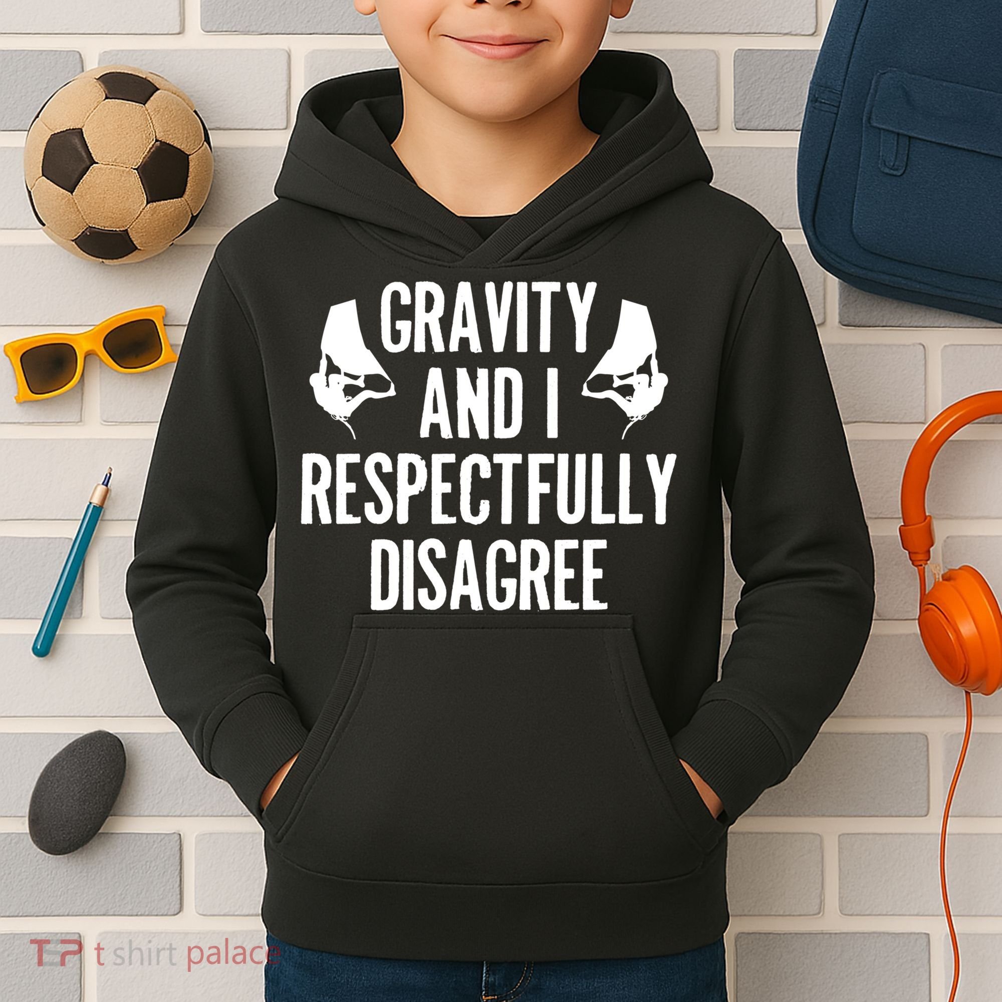Gravity Rock Climbing Bouldering Climber Climb Mountain Funny Gift Kids Hoodie