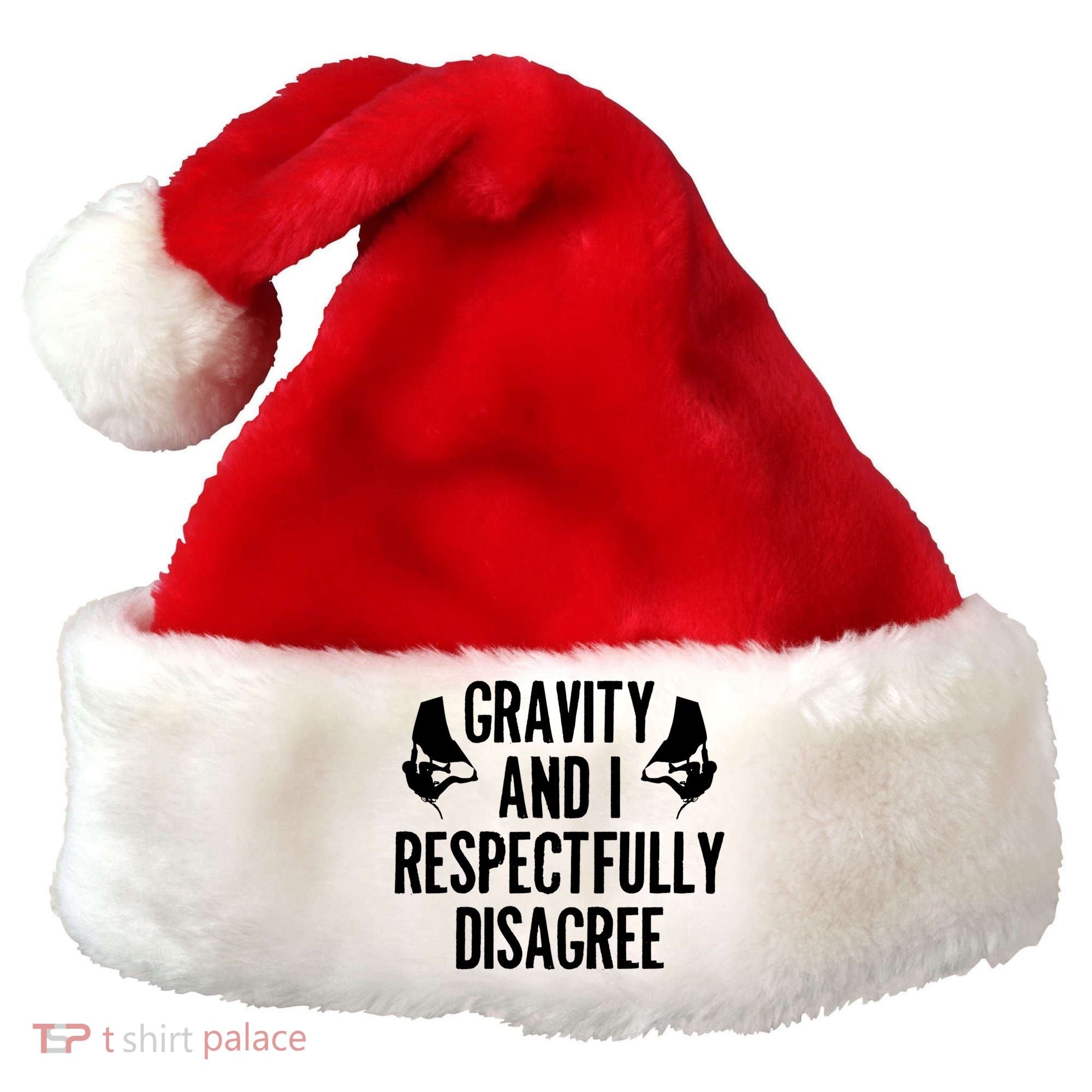 Gravity Rock Climbing Bouldering Climber Climb Mountain Funny Gift Santa Hat