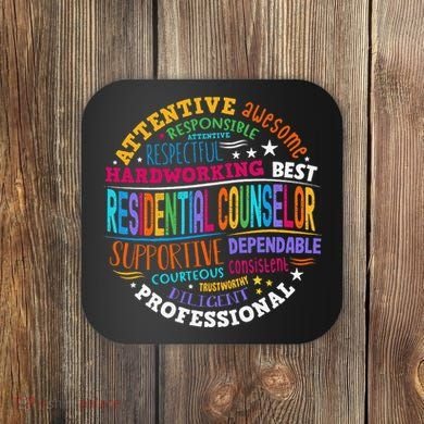 Groovy Residential Counselor Appreciation Back To School Coaster