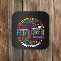 Groovy Residential Counselor Appreciation Back To School Coaster thumb 0