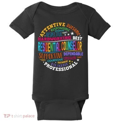 Groovy Residential Counselor Appreciation Back To School Baby Bodysuit