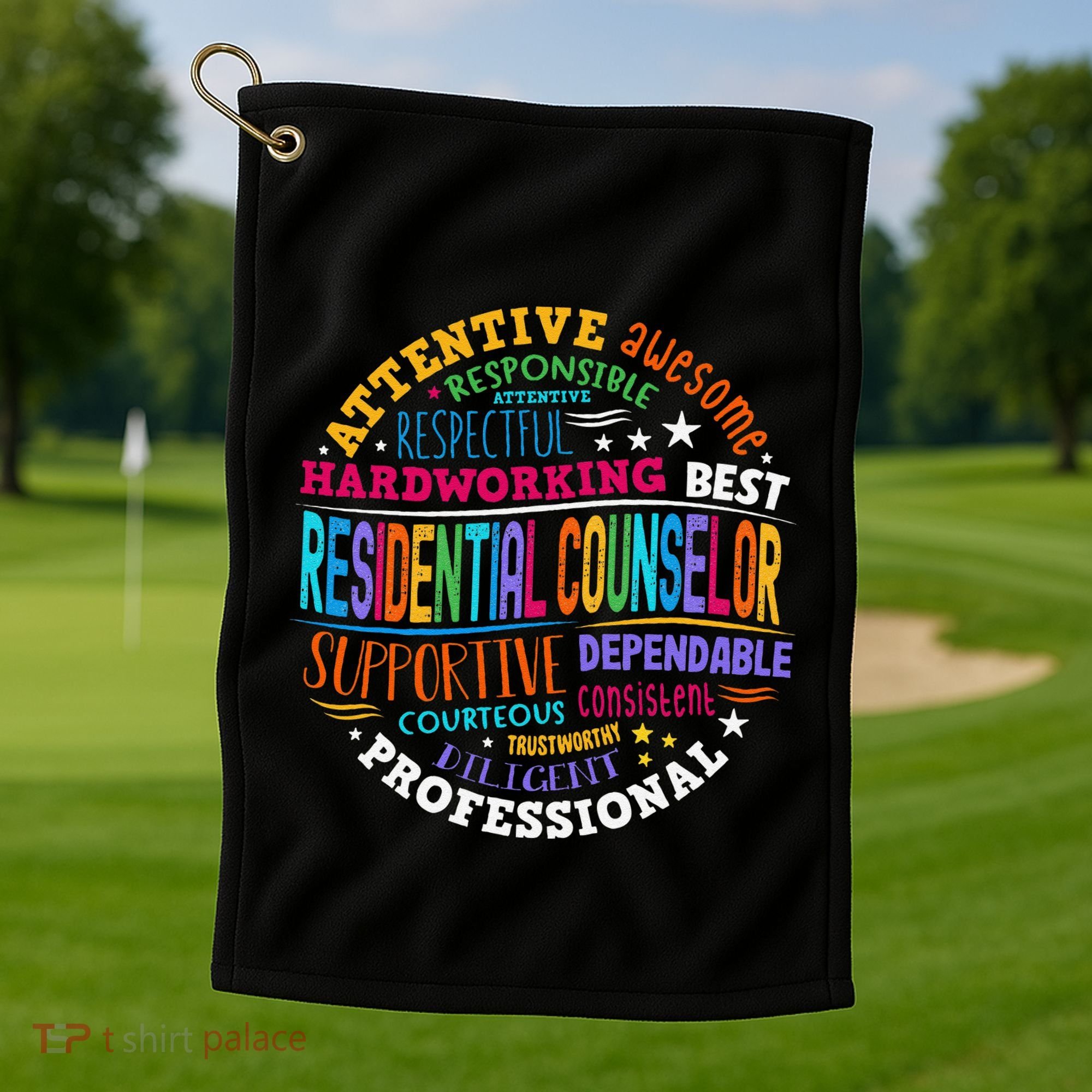 Groovy Residential Counselor Appreciation Back To School Golf Towel