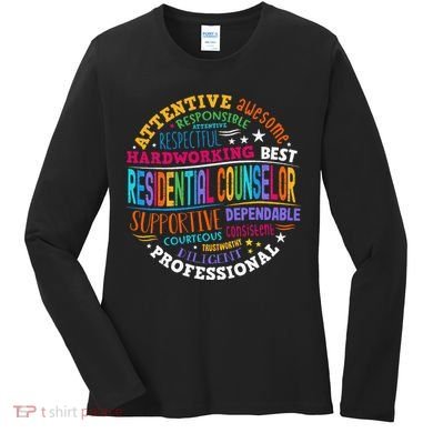 Groovy Residential Counselor Appreciation Back To School Women's Long Sleeve Shirt