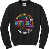 Groovy Residential Counselor Appreciation Back To School Kids Sweatshirt thumb 0
