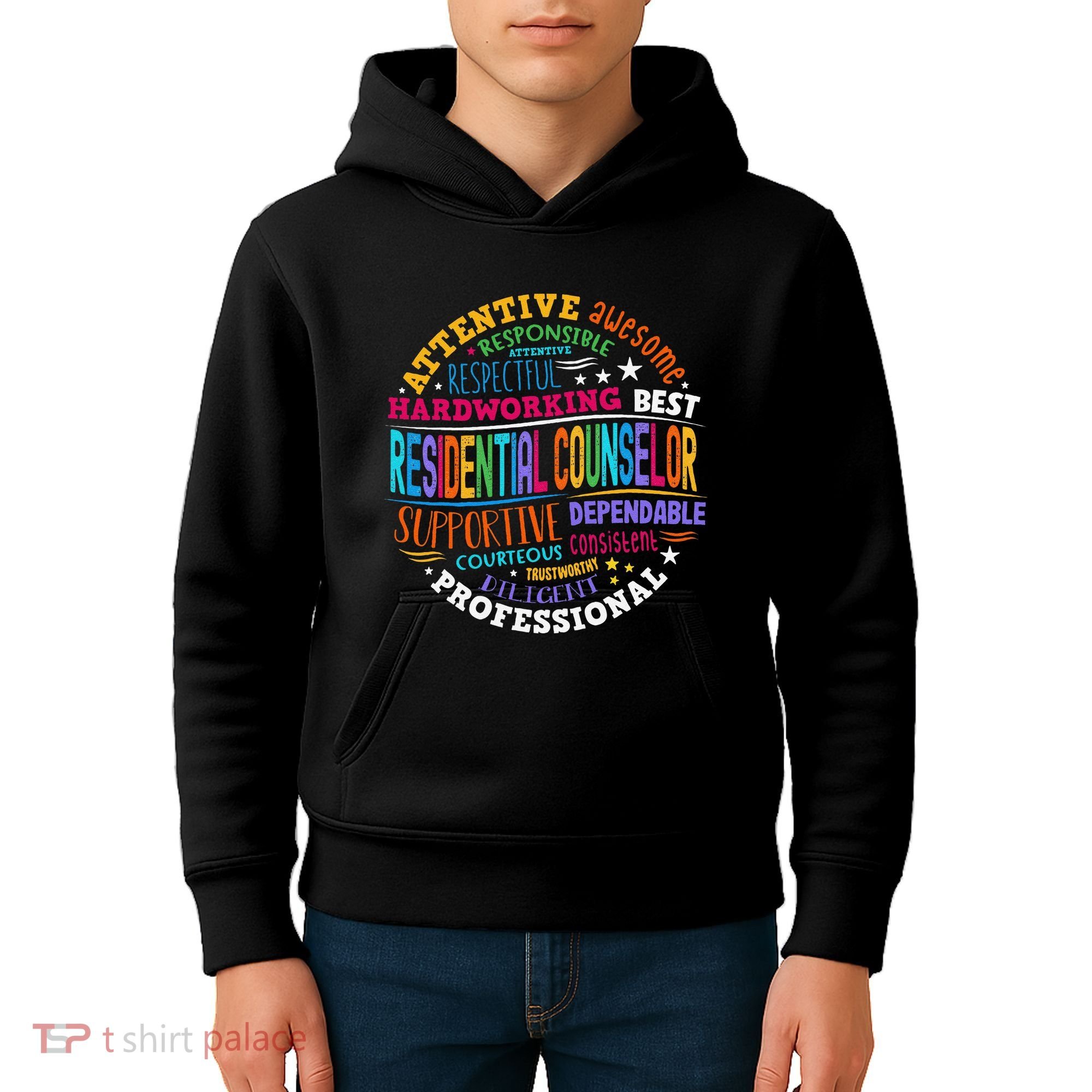 Groovy Residential Counselor Appreciation Back To School Kids Hoodie