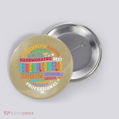 Groovy Residential Counselor Appreciation Back To School Button