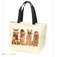 Golden Retriever Christmas Dogs Lights Tote Bag thumb 3