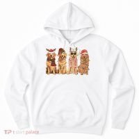 Golden Retriever Christmas Dogs Lights Hoodie thumb 0