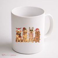 Golden Retriever Christmas Dogs Lights Coffee Mug thumb 1