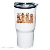 Golden Retriever Christmas Dogs Lights Tumbler thumb 0