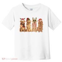 Golden Retriever Christmas Dogs Lights Toddler T-Shirt thumb 0