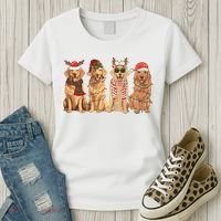 Golden Retriever Christmas Dogs Lights Women's T-Shirt thumb 3
