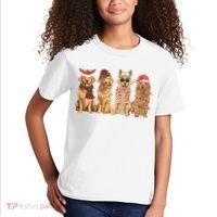 Golden Retriever Christmas Dogs Lights Kids T-Shirt thumb 2
