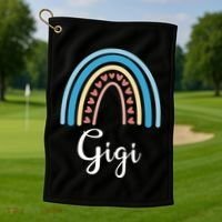 Gigi Rainbow Cute Gift For Grandma Golf Towel thumb 1