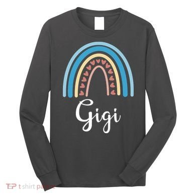 Gigi Rainbow Cute Gift For Grandma Long Sleeve Shirt