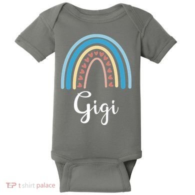 Gigi Rainbow Cute Gift For Grandma Baby Bodysuit