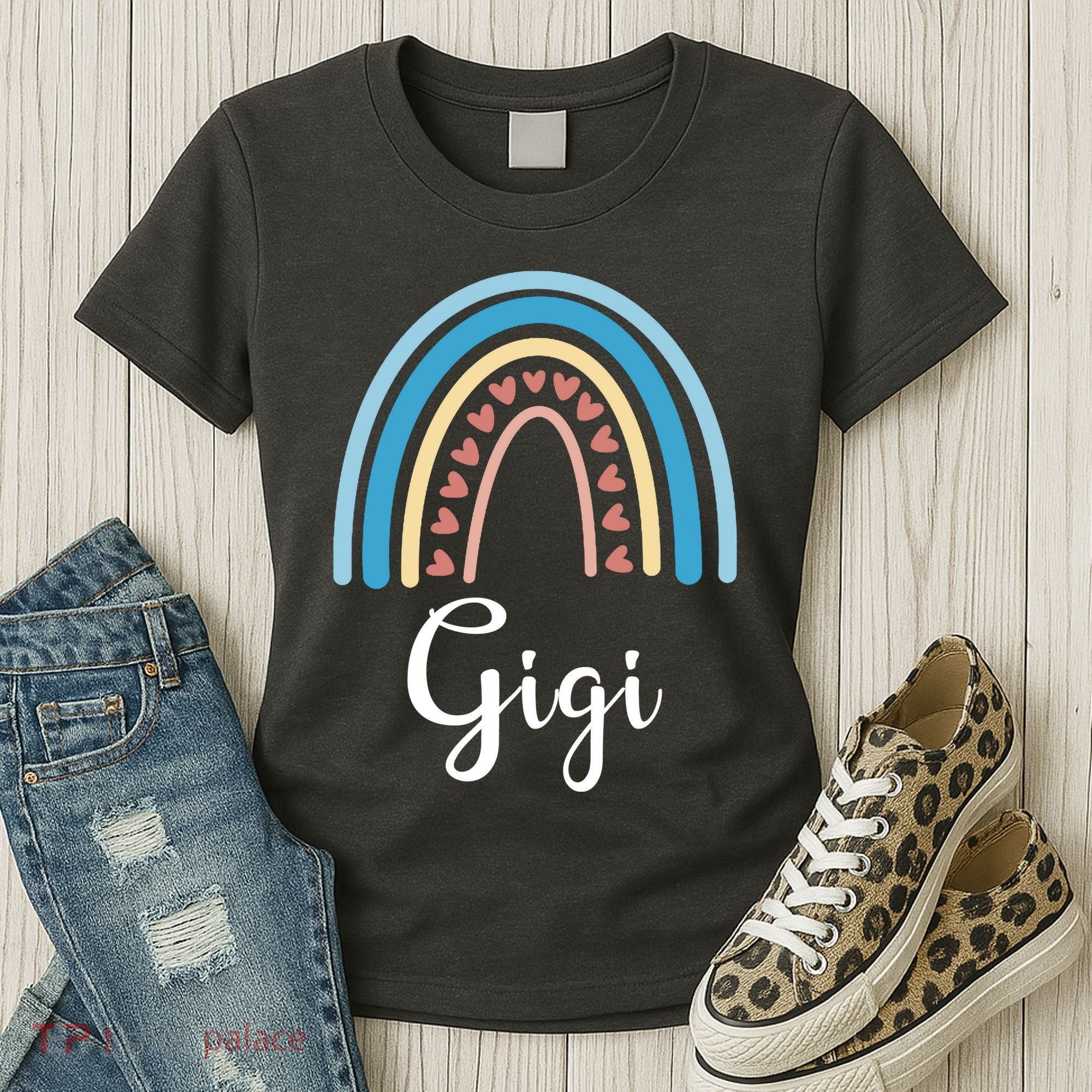 Gigi Rainbow Cute Gift For Grandma Women's T-Shirt