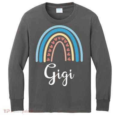 Gigi Rainbow Cute Gift For Grandma Kids Long Sleeve Shirt