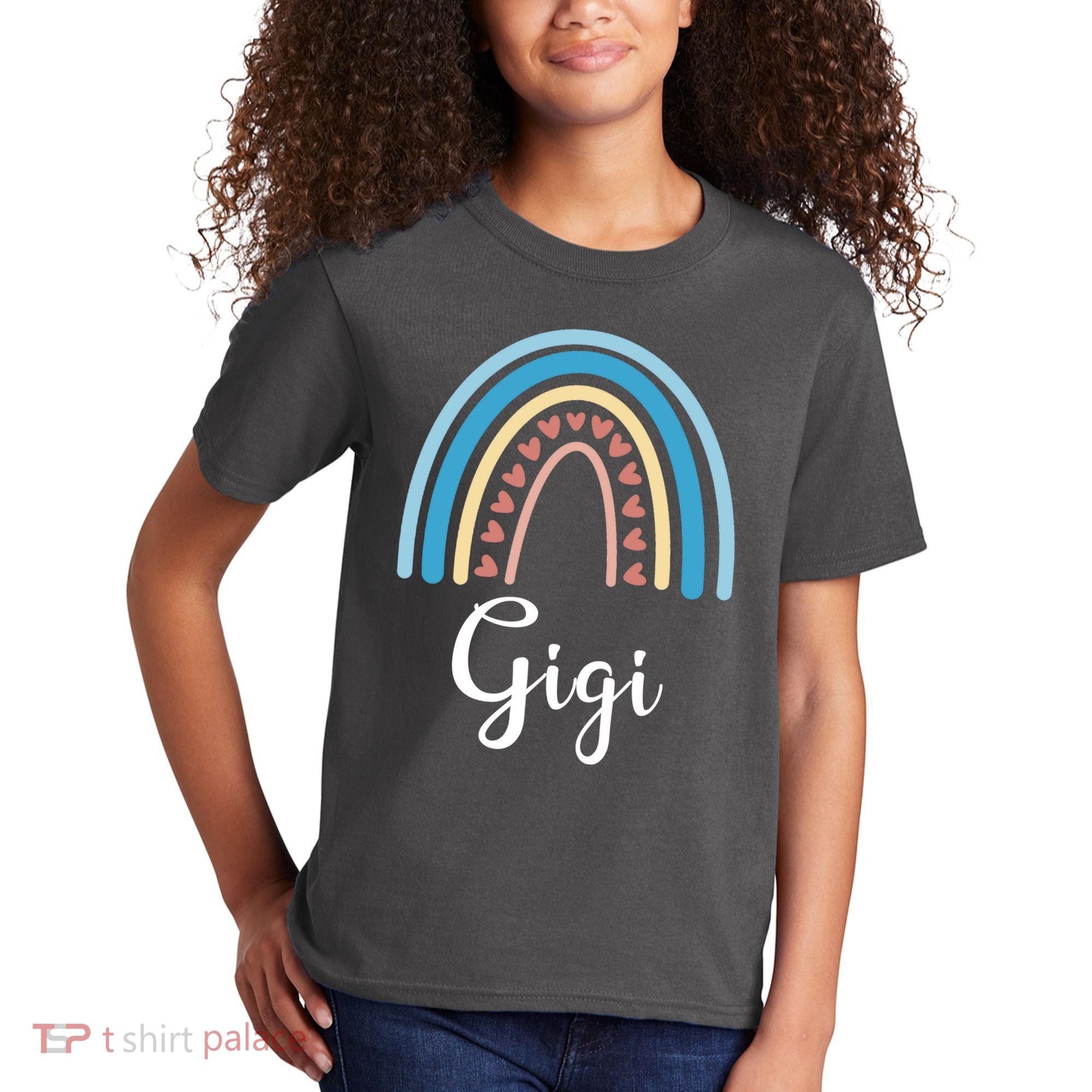 Gigi Rainbow Cute Gift For Grandma Kids T-Shirt