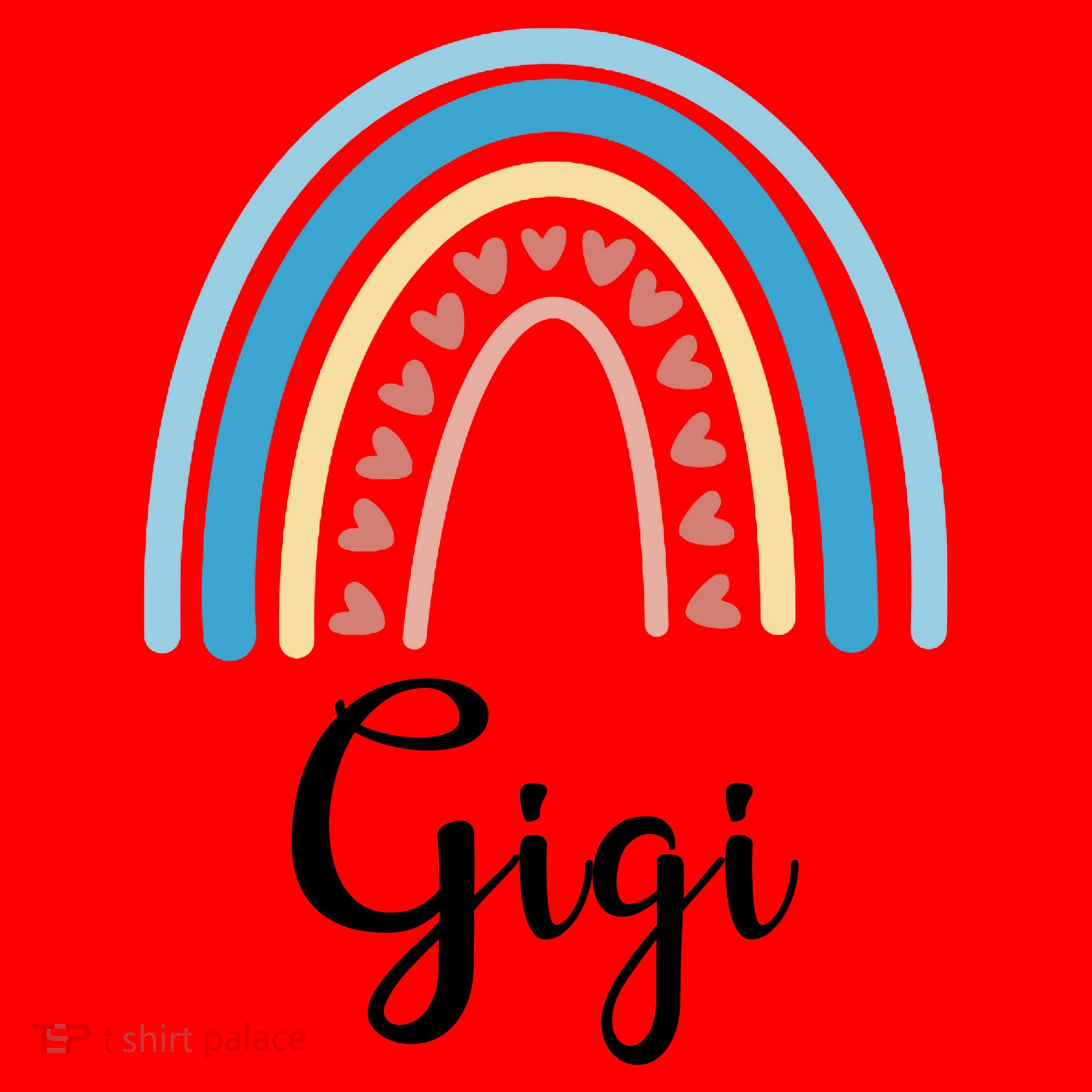 Gigi Rainbow Cute Gift For Grandma Santa Hat