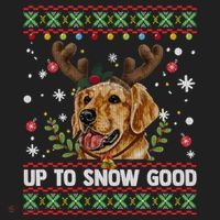 Golden Retriever Dog Reindeer Christmas Gift Ugly Sweater Gift Women's Sweatshirt thumb 2